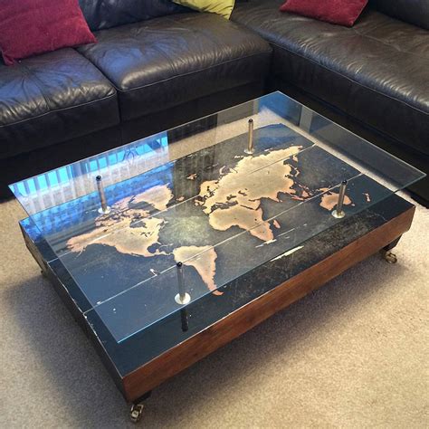 Old World Map Coffee Table 